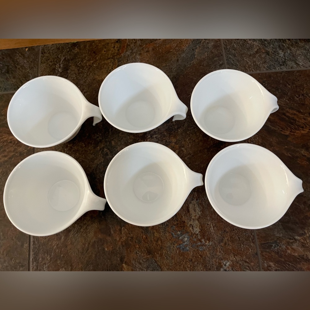 A set of 6 Vintage Corelle Woodland brown hook handle coffee tea cups Corning. - Picture 6 of 10